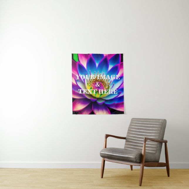 Personalised Custom Your Own Photo & Text Tapestry (In Situ)