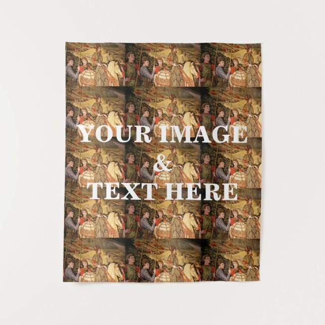 Personalised Custom Your Own Photo & Text Tapestry (Front)