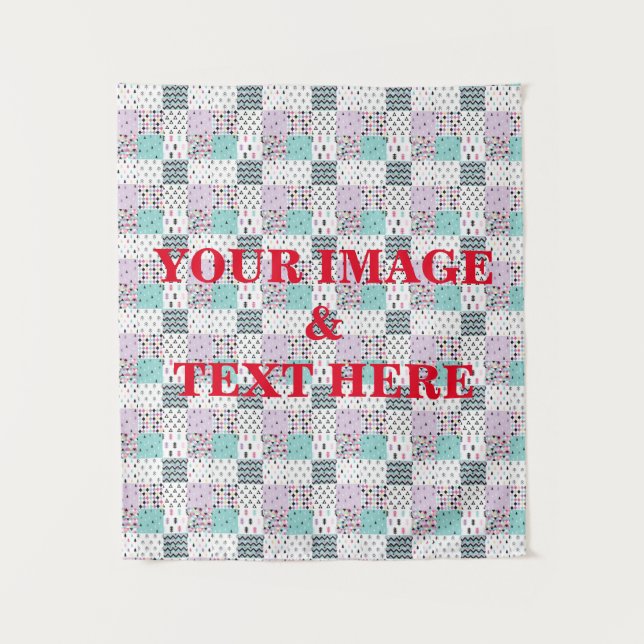 Personalised Custom Your Own Photo & Text Tapestry (Front)