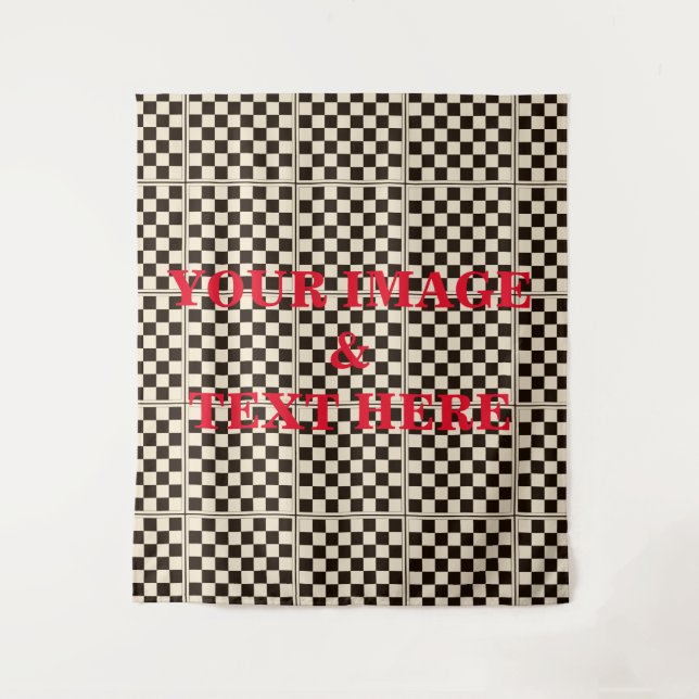 Personalised Custom Your Own Photo & Text Tapestry (Front)