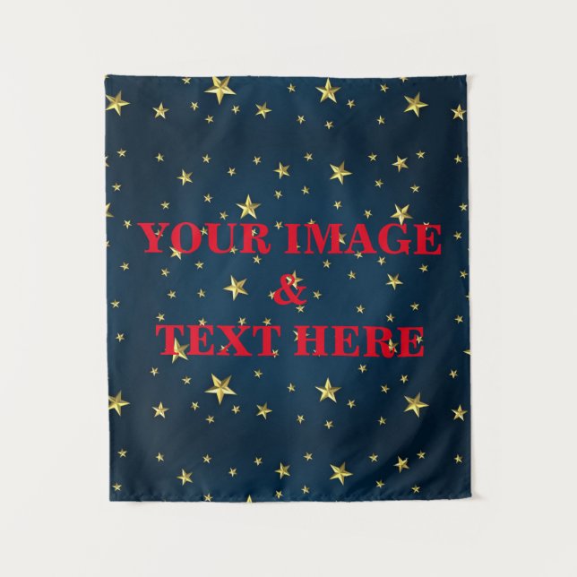 Personalised Custom Your Own Photo & Text Tapestry (Front)