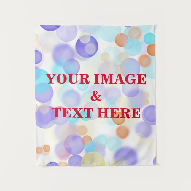 Personalised Custom Your Own Photo & Text Tapestry (Front)