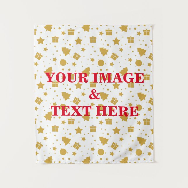 Personalised Custom Your Own Photo & Text Tapestry (Front)