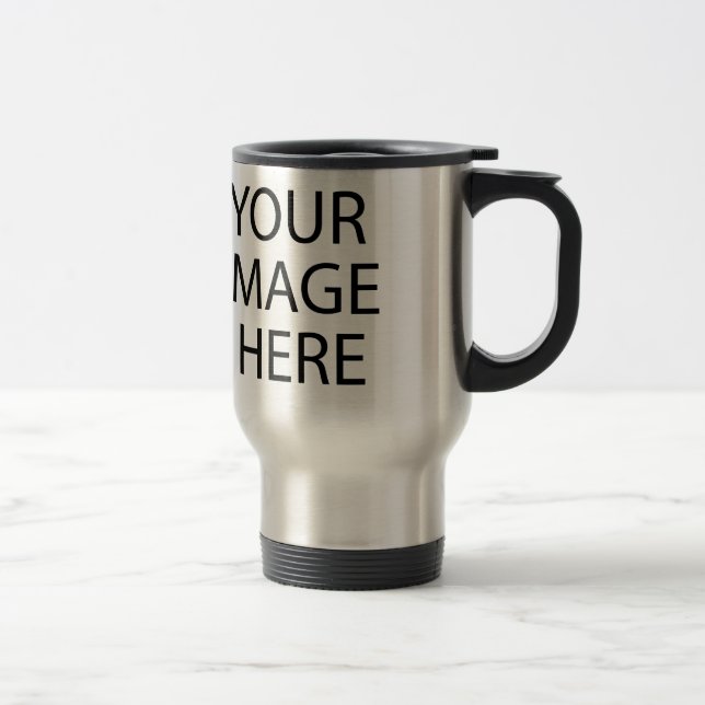 Personalised Custom Your Own Photo & Text Travel Mug (Right)