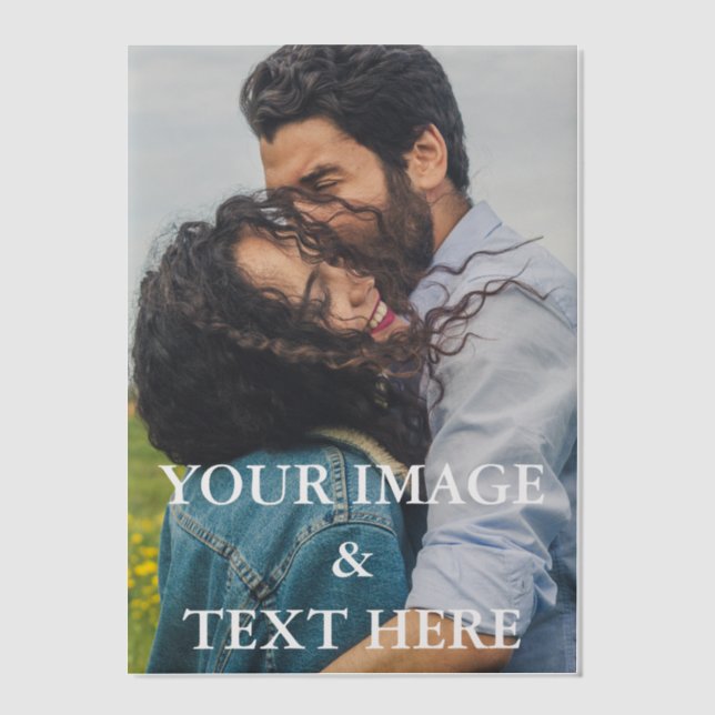 Personalised Custom Your Own Photo Vellum Invitations (Front)