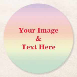 Personalised Custom Your Own Photo Wooden Round Paper Coaster