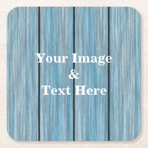 Personalised Custom Your Own Photo Wooden Square P Paper Coaster