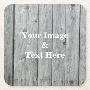 Personalised Custom Your Own Photo Wooden Square P Paper Coaster