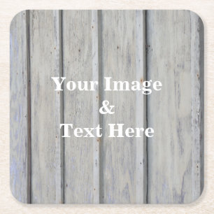 Personalised Custom Your Own Photo Wooden Square P Paper Coaster
