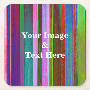 Personalised Custom Your Own Photo Wooden Square P Paper Coaster