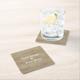 Personalised Custom Your Own Photo Wooden Square Paper Coaster