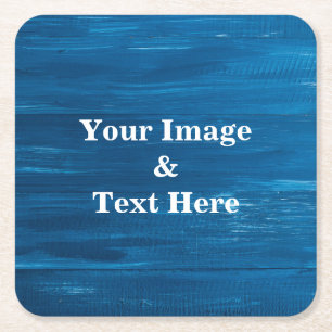 Personalised Custom Your Own Photo Wooden Square Paper Coaster