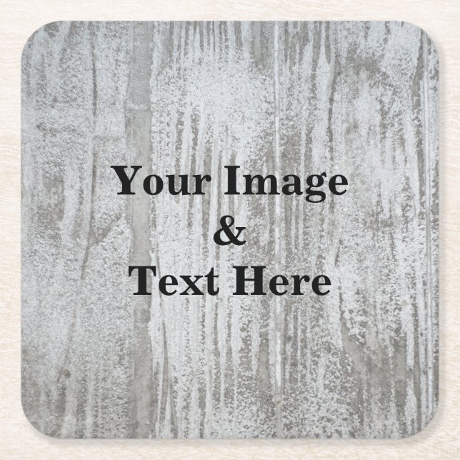 Personalised Custom Your Own Photo Wooden Square Paper Coaster (Front)