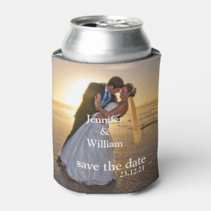 Personalised Custom Your Own Wedding Photo Can Cooler