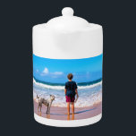 Personalised Custom Your Pet Photo Teapot<br><div class="desc">Custom Photo Teapots - Make Your Own Design with Pet - Personalised Family / Friends / Pets or Personal Teapot Gift - Add Your Photo / or Text / Name - Resize and move or remove and add elements / text with Customisation tool ! You can transfer this design to...</div>