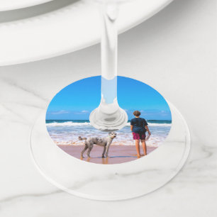 Personalised Custom Your Pet Photo Wine Glass Tags