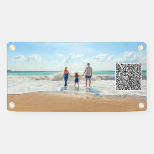 Personalised Custom Your Photo Banner with QR Code