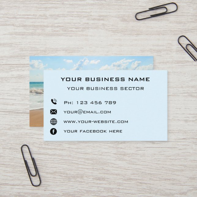 Personalised Custom Your Photo Business Card (Front/Back In Situ)