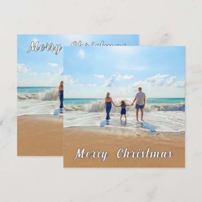 Personalised Custom Your Photo Christmas Card (Front/Back)