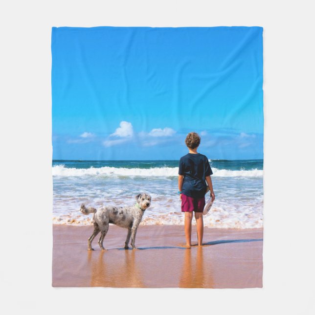 Personalised Custom Your Photo Fleece Blanket (Front)