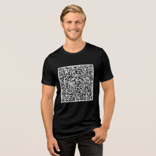 Personalised Custom Your QR Code Scan Info Funny Tri-Blend Shirt