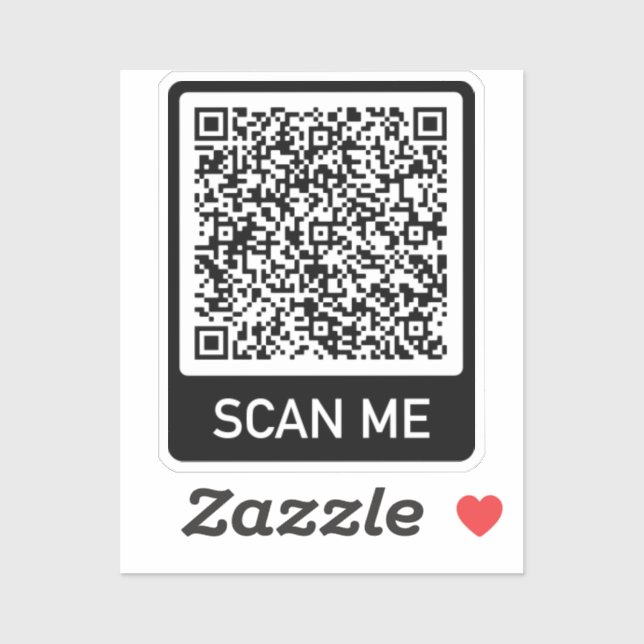 Personalised Custom Your QR Code Sticker Example (Sheet)