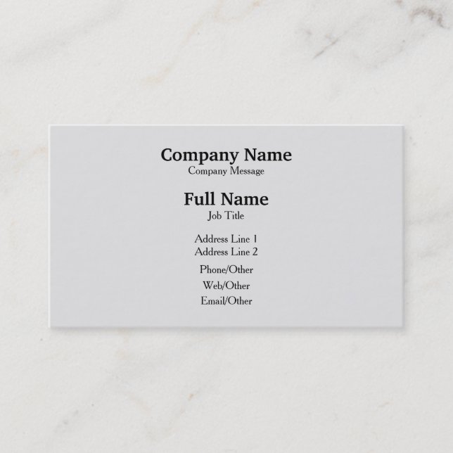 Personalised Customalized Templates Minimalist Business Card (Front)