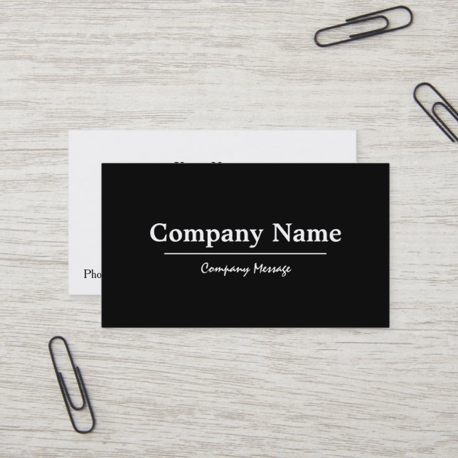 Personalised Customalized Templates Minimalist Business Card (Front/Back In Situ)