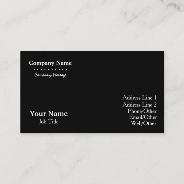 Personalised Customalized Templates Minimalist  Business Card (Front)
