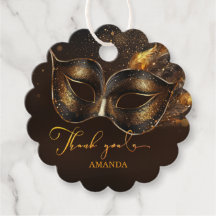Personalised Customisable Masquerade Favour Tag