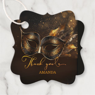 Personalised Customisable Masquerade Favour Tag