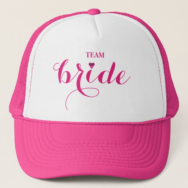 Personalised Customise Team Bride Trucker Hat (Front)