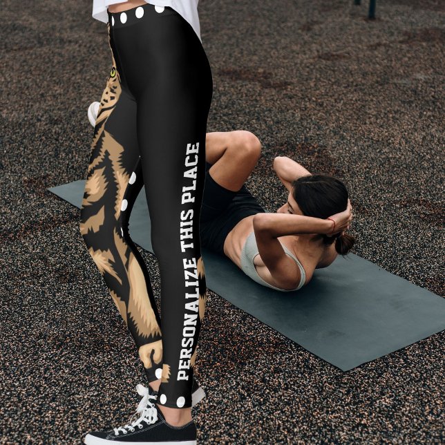 Personalised Customised Cat Pet Animal Black White Leggings (Creator Uploaded)