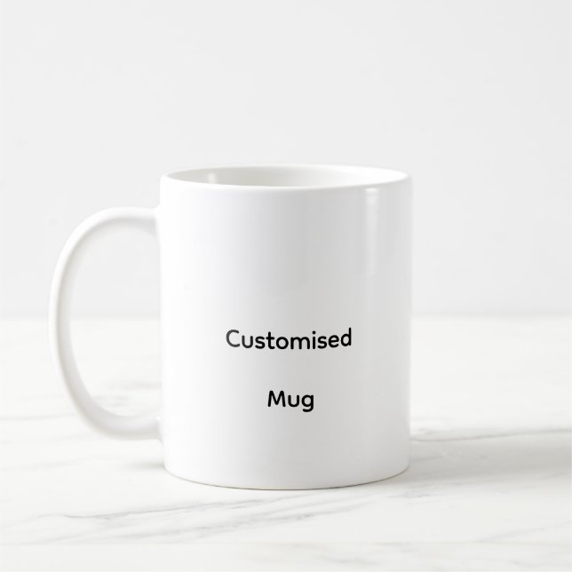 Personalised Customised Classic Mug, 11 oz  Coffee Mug (Left)