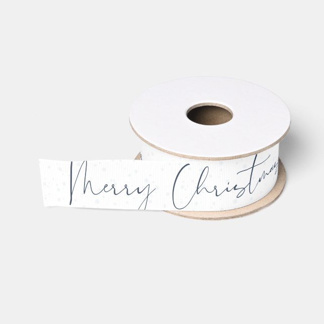 Personalised Customised Merry Christmas Grosgrain  Ribbon (Spool)