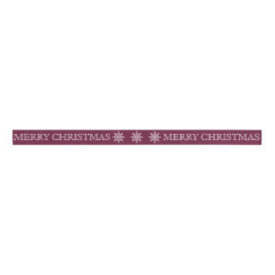 Personalised Customised Merry Christmas Grosgrain Ribbon