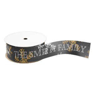 Personalised Customised Merry Christmas Grosgrain Ribbon