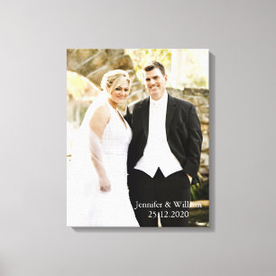 Personalised Customised Wedding Photo Canvas Print