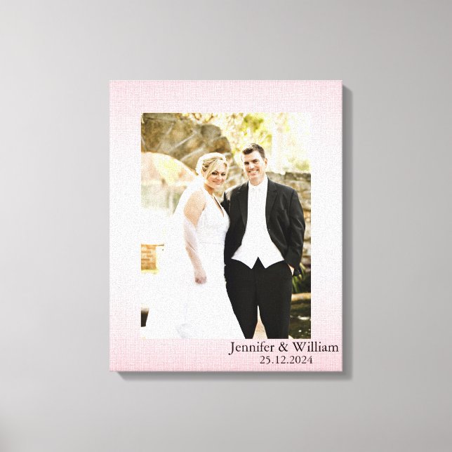 Personalised Customised Wedding Photo Canvas Print (Front)