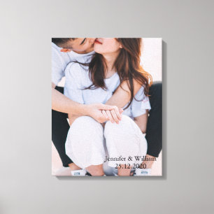 Personalised Customised Wedding Photo Canvas Print