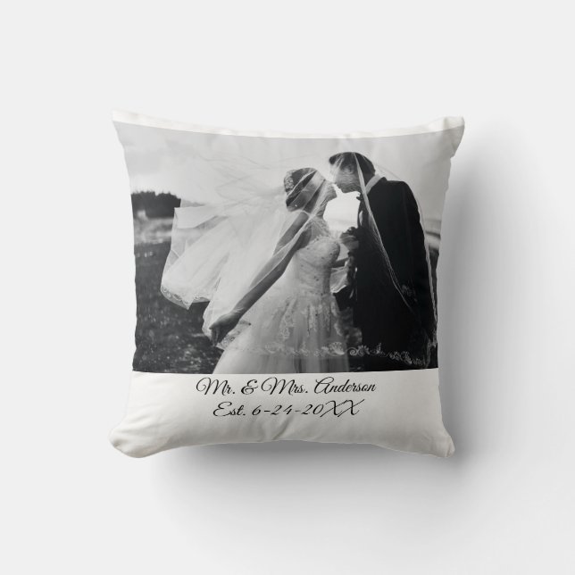 Personalised Customised Wedding Photo Cushion (Front)