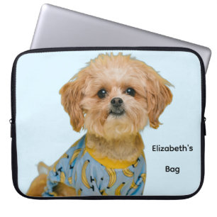 Personalised Cut Dog Pattern Laptop Sleeve