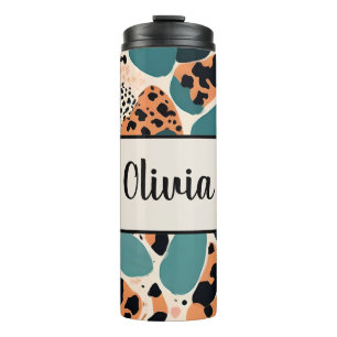 Personalised Cute Animal Print Thermal Tumbler
