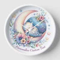 Personalised Cute Baby Bird Sleeping on Moon