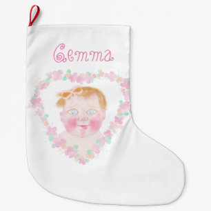 Personalised cute baby Christmas Stocking
