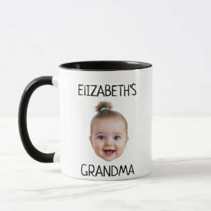 Personalised Cute Baby Face Photo Mum Dad birthday Mug