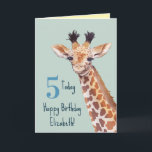 Personalised Cute Baby Giraffe Birthday  Card<br><div class="desc">Cute baby giraffe illustration birthday card. Customisable!</div>