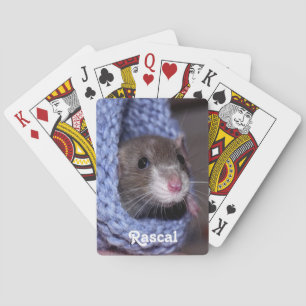 Personalised Cute Baby Pet Rat Playing Cards