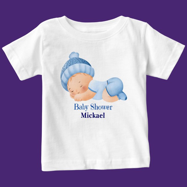 Personalised Cute Baby Shower  Baby T-Shirt (Creator Uploaded)