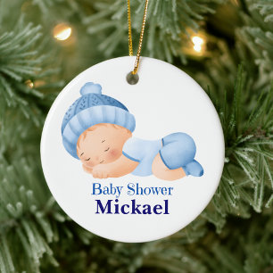 Personalised Cute Baby Shower  Ceramic Tree Decoration